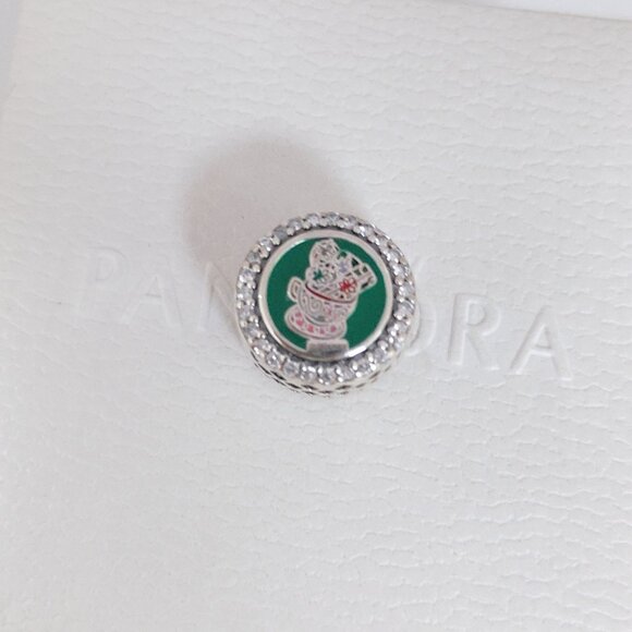 Pandora Mickey Mouse Holiday Bead Charm Bracelet Pendant S925 Silver with box - Picture 4 of 9